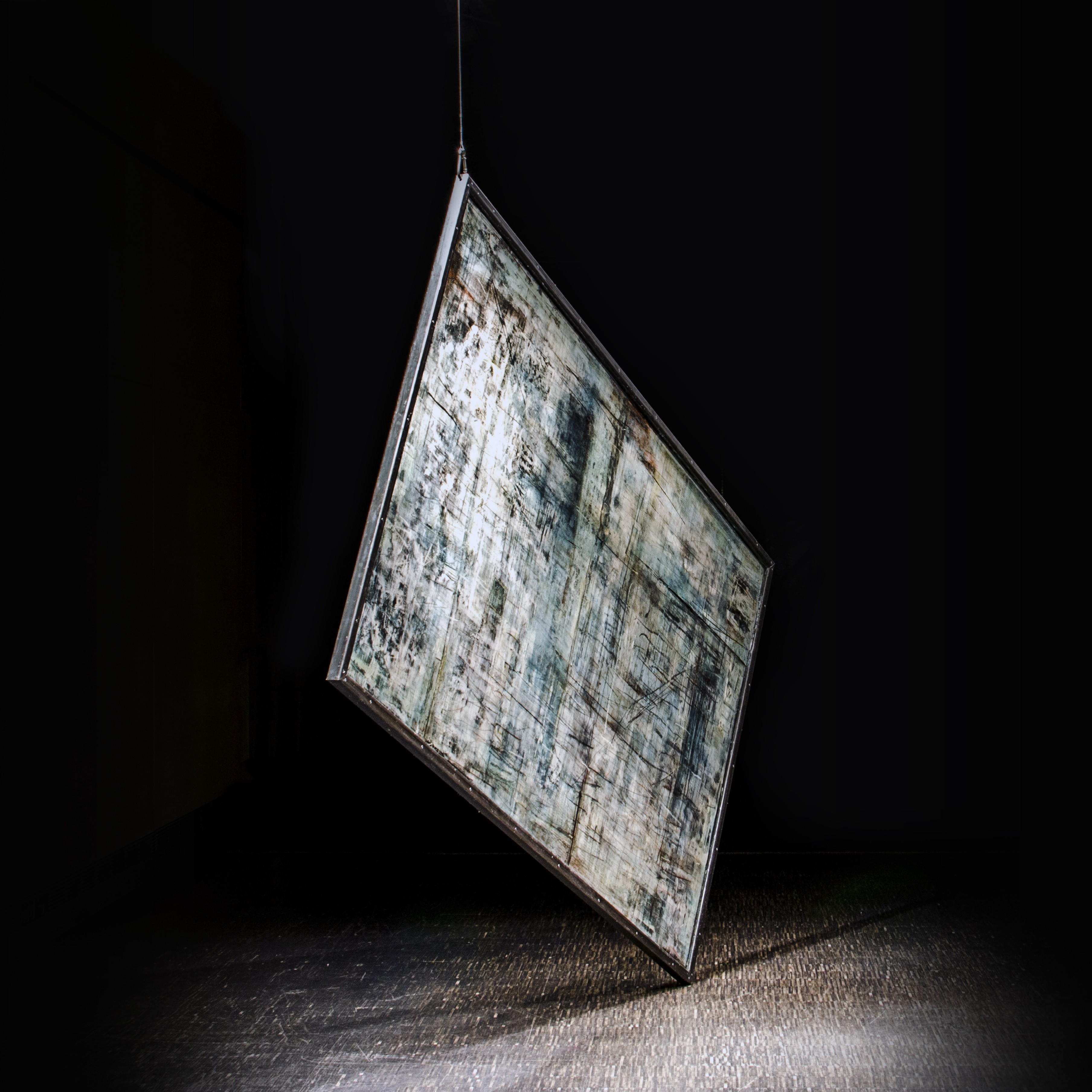 What goes a round, Mixed media on colored MDF, 152 x 245 cm, 2014